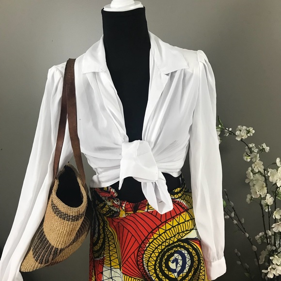 Kristen Tops - vintage Kristen tuxedo Blouse 6